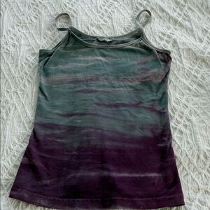 Hard Tail Ombre Green to Purple Tank Top